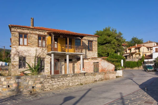 Architettura Nel Vecchio Villaggio Nikiti Sithonia Calcidica Grecia — Foto Stock