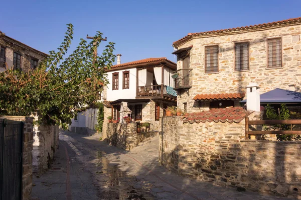 Architektura Staré Vesnice Nikiti Sithonia Chalkidiki Řecko — Stock fotografie