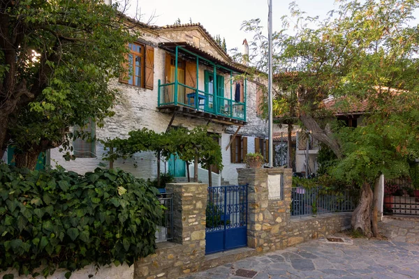 Architektura Zabytkowej Miejscowości Nikiti Sithonia Chalkidiki Grecja — Zdjęcie stockowe