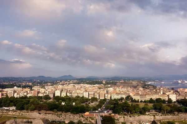 Den Historiske Byen Korfu Hellas Strålende Himmel – stockfoto