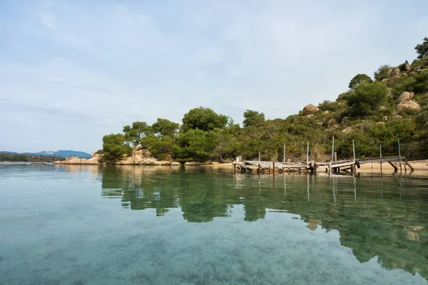 Niesamowite Krajobrazy Nad Morzem Diaporos Island Sithonia Chalkidiki Grecja — Zdjęcie stockowe