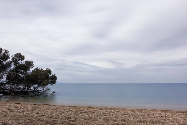 Gorgeous Scenery Sea Cloudy Sky Sithonia Chalkidiki Greece — Stock Photo, Image