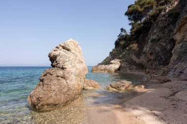 Sithonia, Chalkidiki, Yunanistan Deniz inanılmaz sahne
