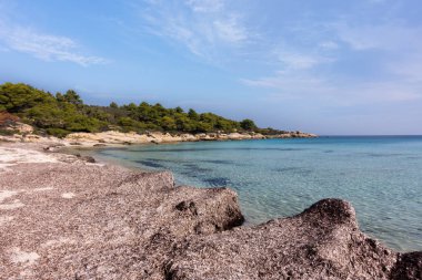 Diaporos Island, Sithonia, Chalkidiki, Yunanistan Deniz inanılmaz sahne