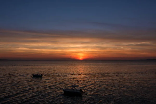 Herrliche Meeres Und Himmelsfarben Der Abenddämmerung Sithonia Chalkidiki Griechenland — Stockfoto