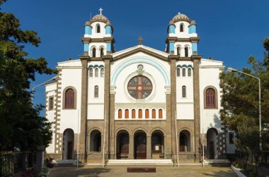 27 Nisan 2019-Lemnos adası, Yunanistan-Lemnos adasında bir köyde güzel kilise, Yunanistan