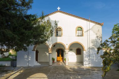 27 Nisan 2019-Lemnos adası, Yunanistan-Lemnos adasında bir köyde güzel kilise, Yunanistan