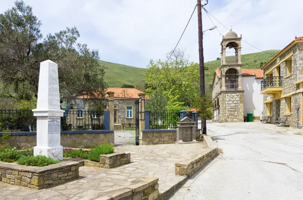 Avril 2019 Île Lemnos Grèce Belle Place Dans Village Île — Photo