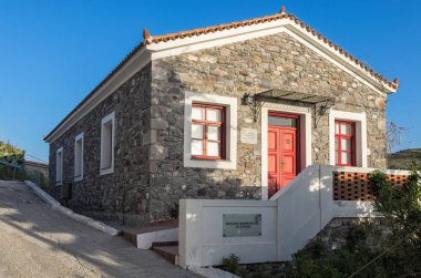 28 Nisan 2019 - Agios Efstratios adası, Yunanistan - Adanın geçmiş tarihine sürgün yeri olarak adanmış Demokrasi Müzesi