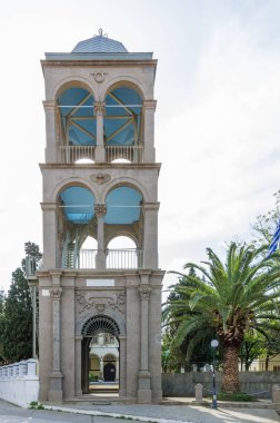 27 Nisan 2019 - Lemnos island, Yunanistan - Yunanistan'ın Atsiki köyünde güzel kilise