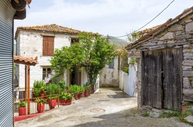 Kaspakas köyünde mimari, Lemnos adası, Yunanistan