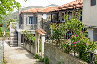 Kaspakas köyünde mimari, Lemnos adası, Yunanistan