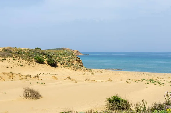 Amazing Scenery Sea Lemnos Island Greece Sand Dunes — Stock Photo, Image