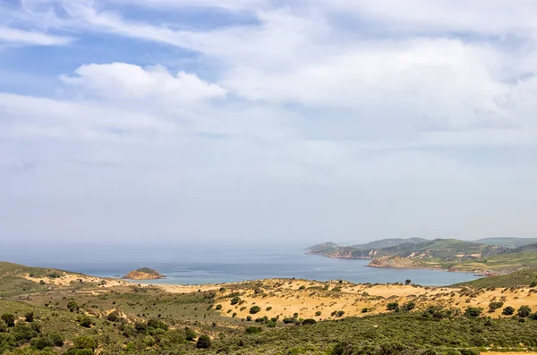 Paysage Incroyable Bord Mer Dans Île Lemnos Grèce Avec Des — Photo