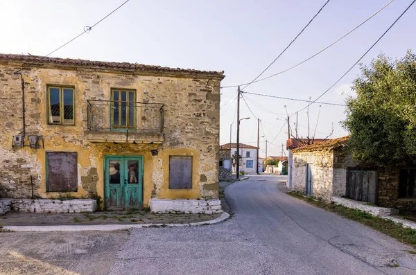 Architecture Dans Village Fysini Île Lemnos Grèce — Photo