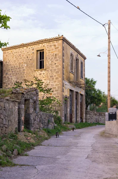 Interesante Arquitectura Romanou Pueblo Lemnos Isla Grecia — Foto de Stock