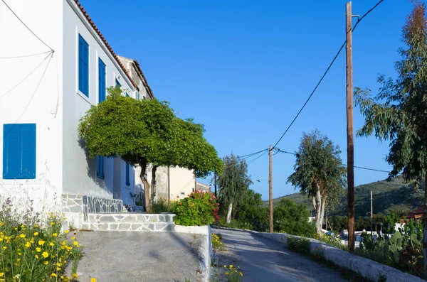 Arquitectura Pueblo Agios Isla Efstratios Grecia — Foto de Stock