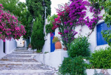 Alonnisos adasının Chora köyünde mimarlık, Greec