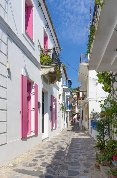 Giugno 2019 Isola Skopelos Grecia Architettura Nel Villaggio Chora Isola — Foto Stock