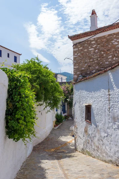 Architektur Chora Dorf Der Insel Skopelos Griechenland Stockbild