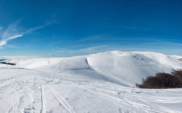 希腊Naoussa Pigadia滑雪中心3 5个雪坡 — 图库照片