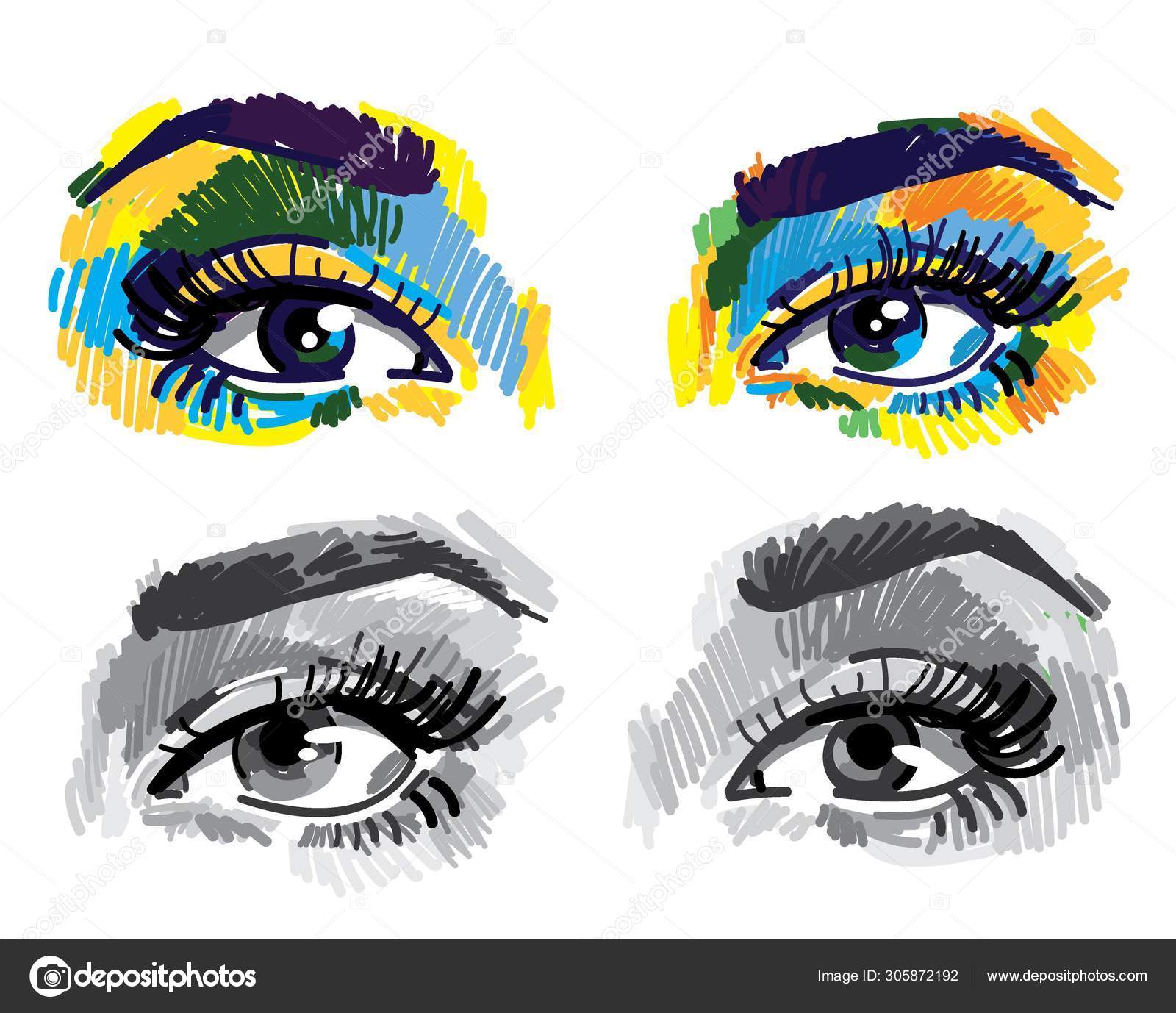 Details 75+ female eye sketch latest