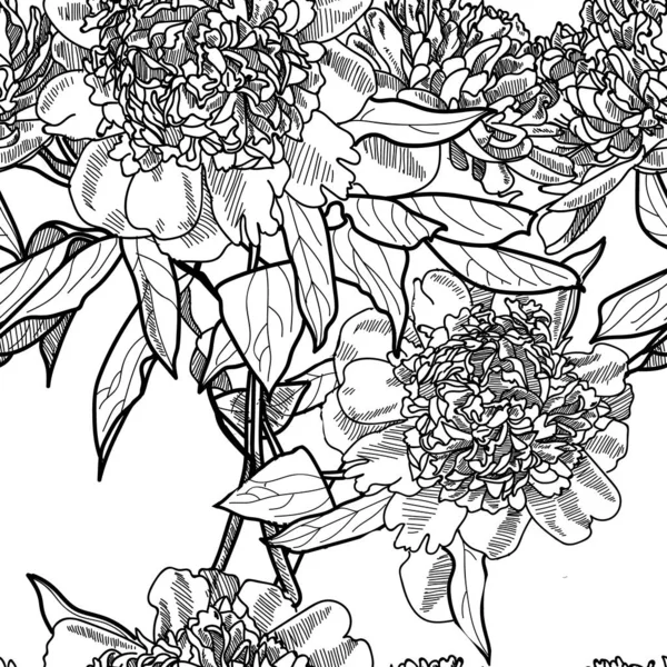 Bezešvé Vzory Velkými Květinami Exotické Rostliny Tropy Stylové Letní Pozadí — Stockový vektor