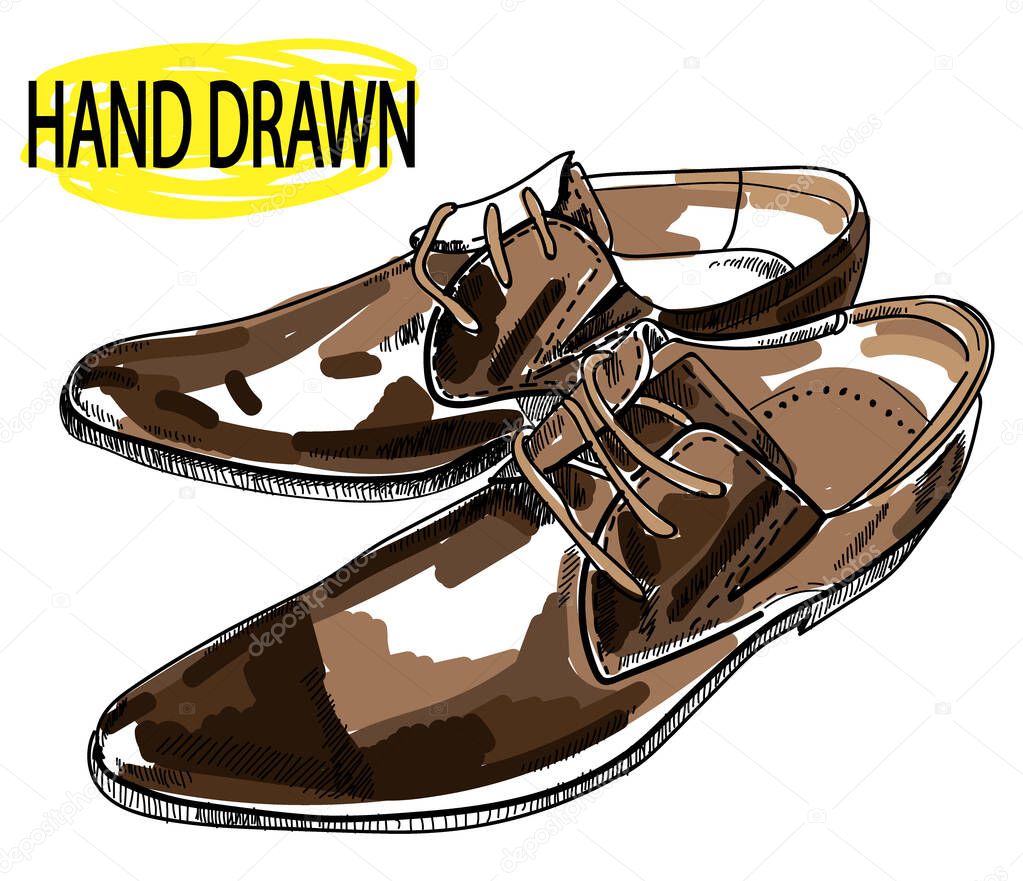 Vintage Zapato Dibujado Plantilla De Cojín Para Zapatos Vintage