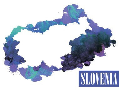 Somali 'de. Yüksek detaylı vektör haritaları. Sprey suluboya boya.