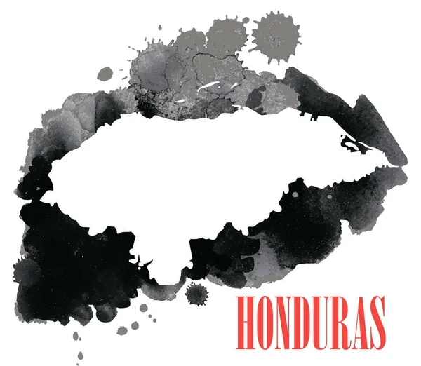 Гондурас Високі Детальні Векторні Карти Червоний Колір Фарби — стоковий вектор
