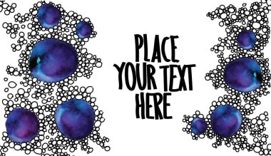 Boya lekeli desen. Büyük damlalar, değerli taşlar. Serbest çizim.