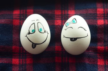 yüz arka plan ile yumurta