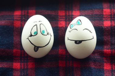 yüz arka plan ile yumurta