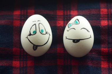 yüz arka plan ile yumurta