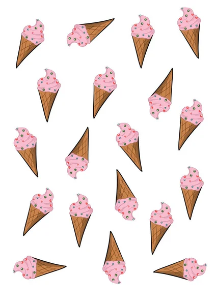 illustration of ice cream on the background