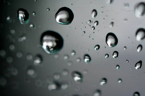 Macro Raindrops Water Glass — Stock Photo, Image