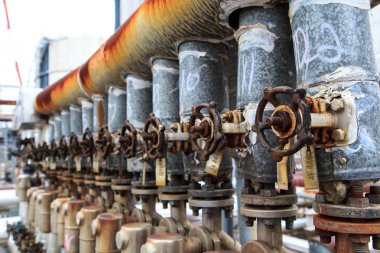 Petrol sanayi üretim petrol Vana ve boru hattı.