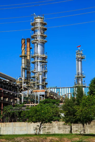 Нефтеперерабатывающая Промышленность Танк Производства Нефти Трубопроводов — стоковое фото