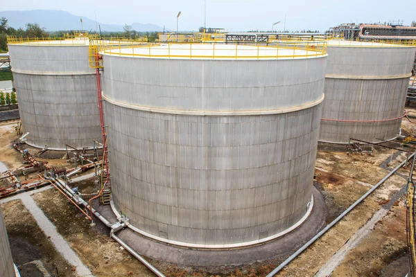 Raffinerie Industrie Production Réservoirs Pétrole Pipeline — Photo