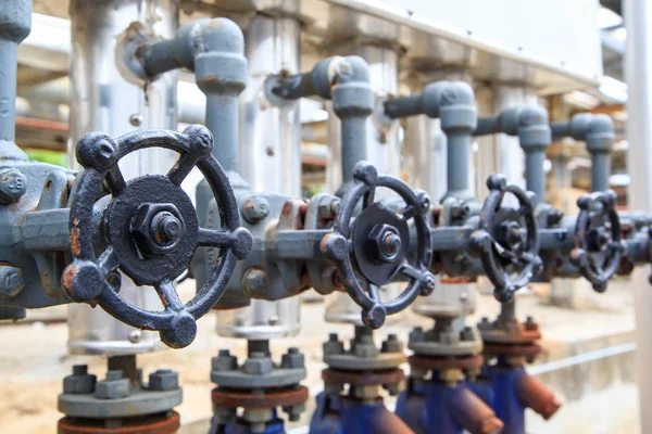 Petróleo Válvulas Producción Industrial Petróleo Oleoducto —  Fotos de Stock