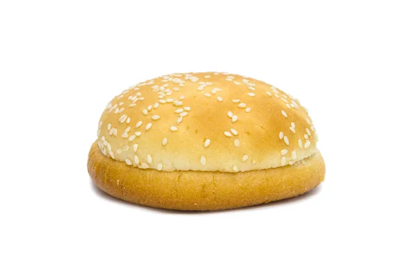 Hamburger kenyér elszigetelt fehér háttér — Stock Fotó