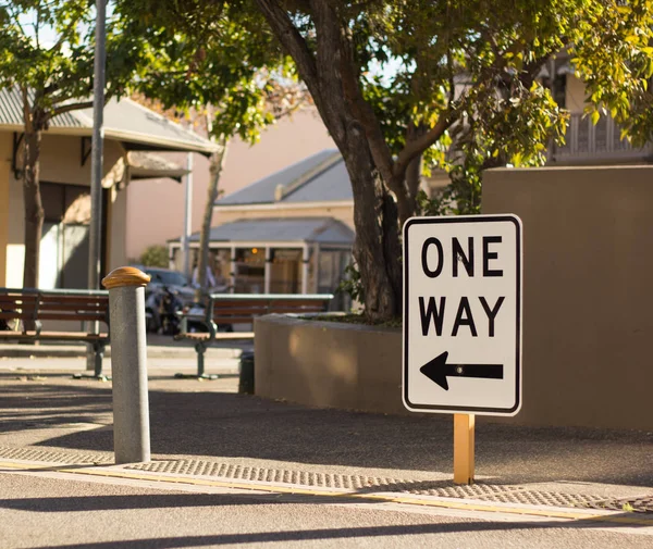 One Way Sign in a Street