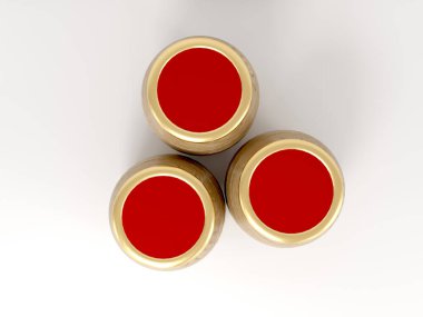 Piyango numaraları olmayan tahta fıçılar. 3d hazırlayıcı