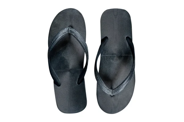 black rubber slippers