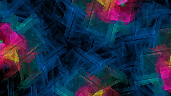 Abstraktní Neonové Čáry Pozadí Fraktální Vzor Pro Kreativitu Design — Stock fotografie