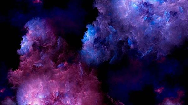 Resumen Rosa Azul Hermoso Fondo Fractal Forma Nubes Plumas Adecuado — Foto de Stock