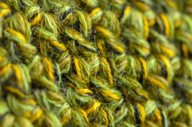 Tığ işi veya örme doku yakın çekim, kumaş arka plan