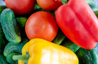 Ürün yelpazesine taze sebze arka plan. Organik gıdalar ve diyet konsepti.