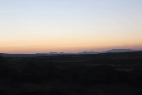 Ηλιοβασίλεμα Από Πουθενά Όμορφη Θέα Στον Ορίζοντα — Φωτογραφία Αρχείου