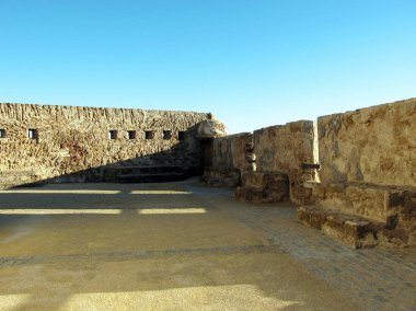 Watchtower Beach Cadiz Körfezi, Andalusia içinde Santa Catalina Kalesi'nin yanında. İspanya. Europe.